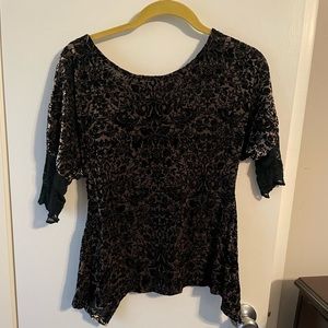 Moving to a smaller closet sale.  Very usual velvet embossed top.